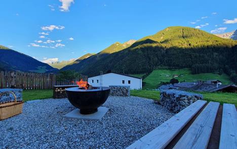 Fire in the fire bowl