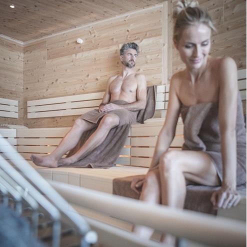 Gäste in der Sauna