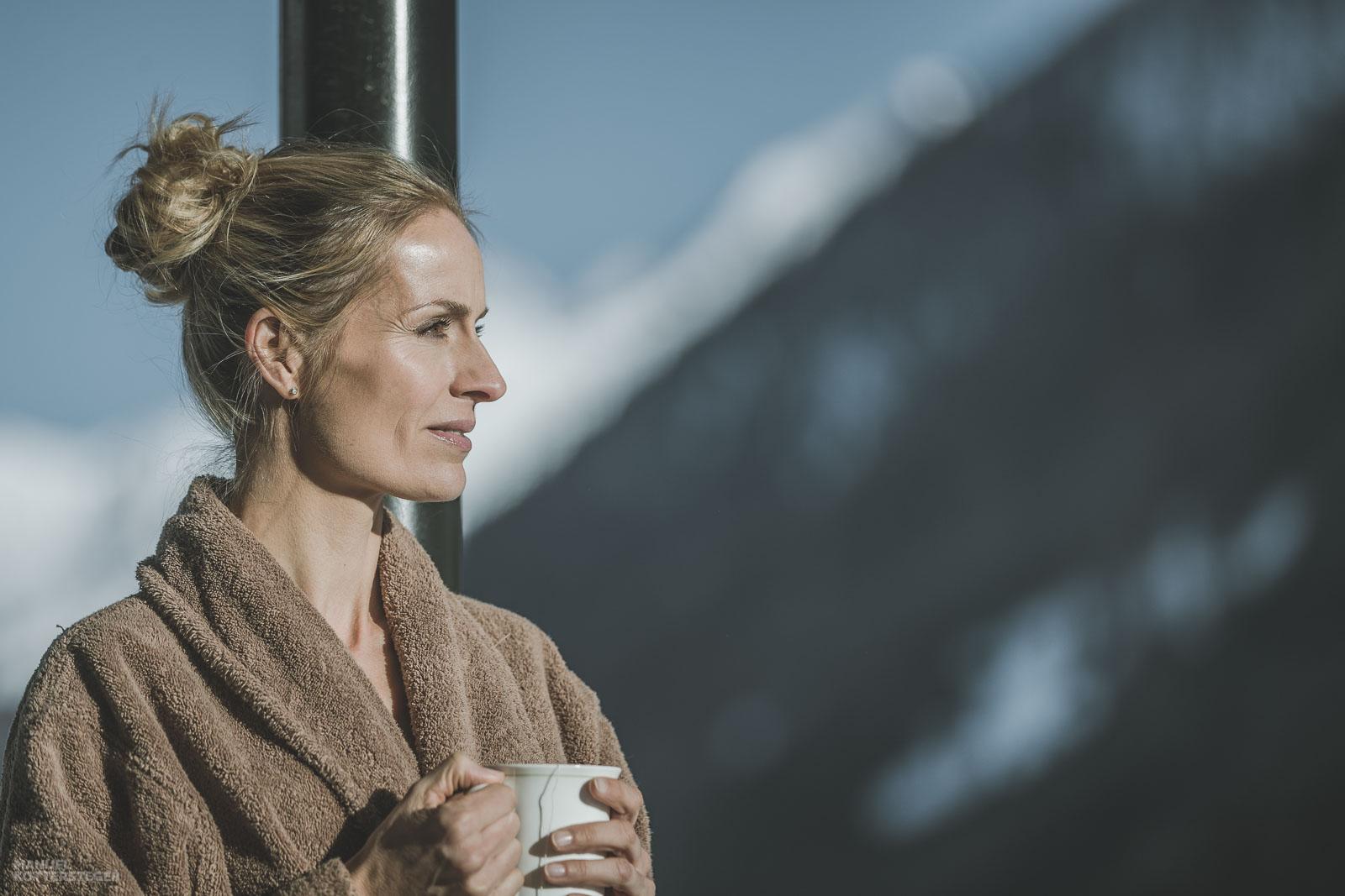 Entspannen und Tee trinken